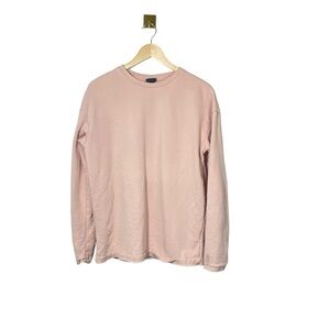 H&M Men’s Oversized Solid Crewneck Pullover in Light Pink Size S